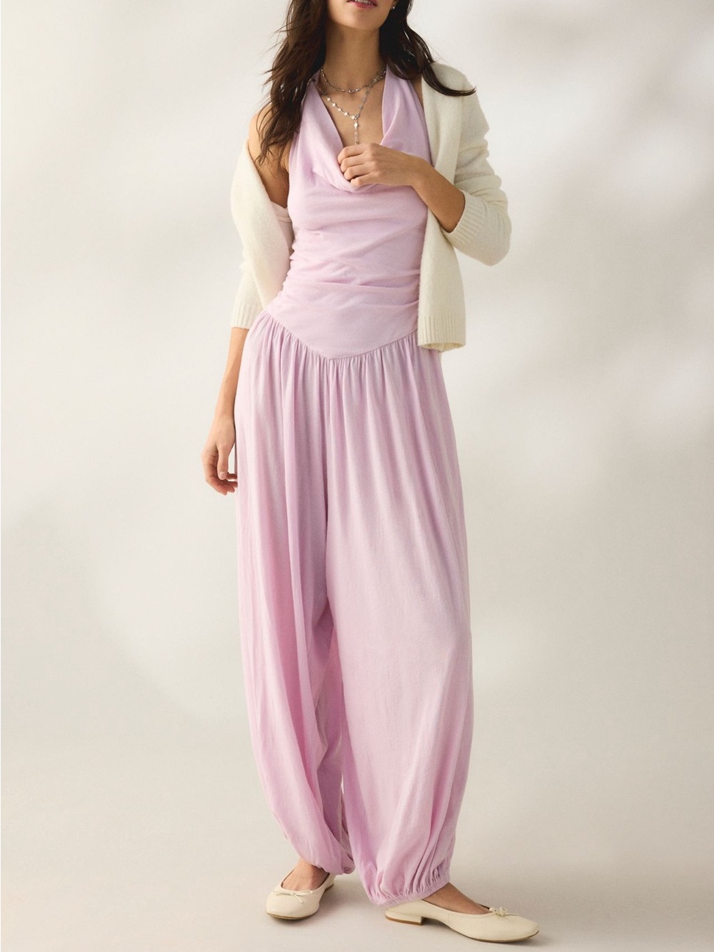 Urban Outfitters Lilac Halter Jumpsuit Size M